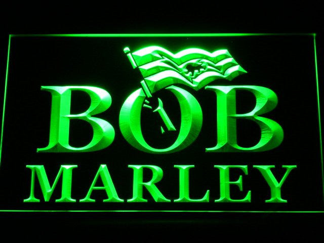 Bob Marley LED Sign - Green - TheLedHeroes