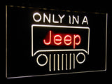 Only in a Jeep Dual Color Led Sign - Normal Size (12x8.5in) - TheLedHeroes