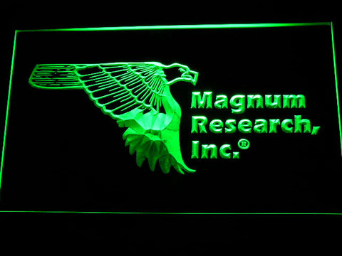 Magnum Research Inc Gun Firearms Eagle Logo LED Sign -  Blue - TheLedHeroes