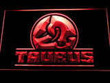 Taurus Gun Firearms Logo LED Sign - Red - TheLedHeroes