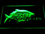 30 Plus Fishing Logo LED Sign - Green - TheLedHeroes