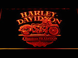 Harley Davidson a Timeless Tradition LED Sign - Orange - TheLedHeroes