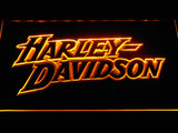 Harley Davidson 2 LED Sign - Orange - TheLedHeroes