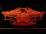 Harley Davidson An American Legend LED Sign - Orange - TheLedHeroes