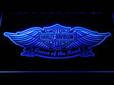 Harley Davidson Queen of the Road LED Sign - Blue - TheLedHeroes