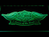 Harley Davidson Queen of the Road LED Sign - Green - TheLedHeroes