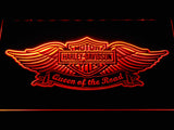 Harley Davidson Queen of the Road LED Sign - Orange - TheLedHeroes