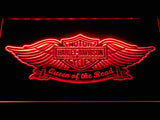 Harley Davidson Queen of the Road LED Sign - Red - TheLedHeroes