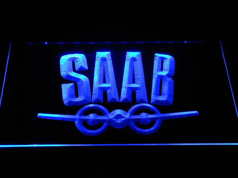 FREE Saab (4) LED Sign - Blue - TheLedHeroes