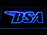 FREE BSA Motorcycles (3) LED Sign - Blue - TheLedHeroes