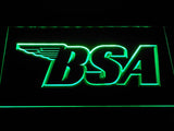 FREE BSA Motorcycles (3) LED Sign - Green - TheLedHeroes