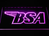 FREE BSA Motorcycles (3) LED Sign - Purple - TheLedHeroes