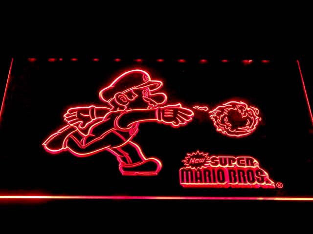 FREE Super Mario LED Sign - Red - TheLedHeroes