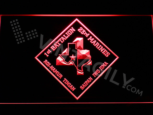 FREE 1st Battalion 23rd Marines LED Sign - Red - TheLedHeroes