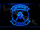 FREE 2nd Battalion 1st Marines LED Sign - Blue - TheLedHeroes