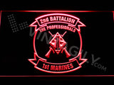 FREE 2nd Battalion 1st Marines LED Sign - Red - TheLedHeroes