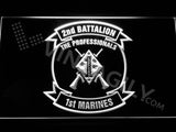 FREE 2nd Battalion 1st Marines LED Sign - White - TheLedHeroes