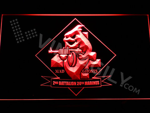 FREE 2nd Battalion 24th Marines LED Sign - Red - TheLedHeroes