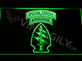 Special Forces Airborne LED Neon Sign USB - Green - TheLedHeroes