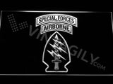 Special Forces Airborne LED Neon Sign USB - White - TheLedHeroes