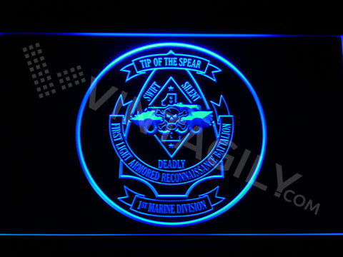 FREE 1st Reconnaissance Battalion LED Sign - Blue - TheLedHeroes