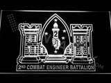 FREE 2nd Combat Engineer Battalion LED Sign - White - TheLedHeroes