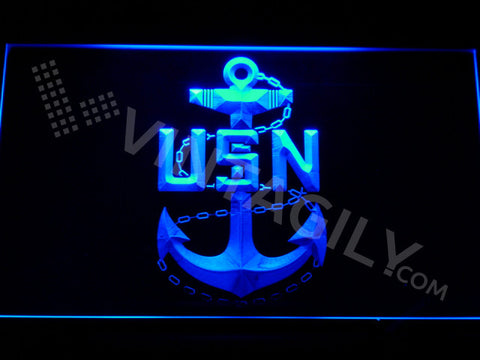 FREE US Navy LED Sign - Blue - TheLedHeroes