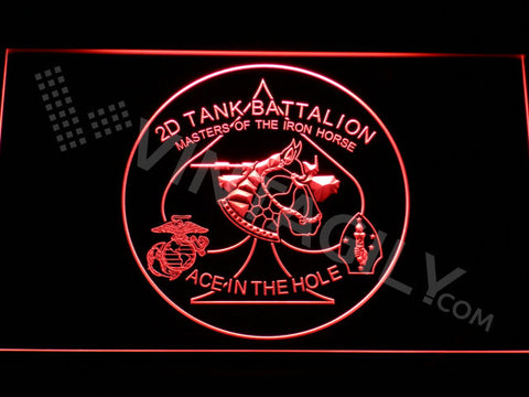FREE 2nd Tank Battalion LED Sign - Red - TheLedHeroes