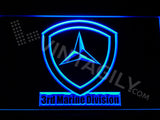 FREE 3rd Marine Division LED Sign - Blue - TheLedHeroes
