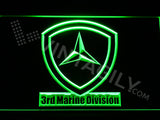 FREE 3rd Marine Division LED Sign - Green - TheLedHeroes