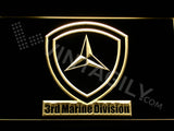 FREE 3rd Marine Division LED Sign - Yellow - TheLedHeroes