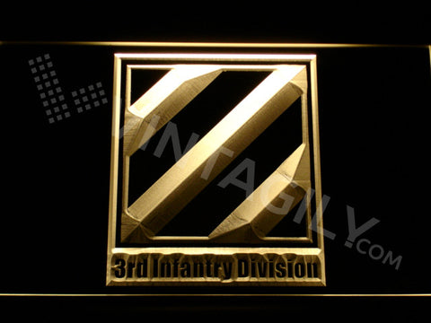 FREE 3rd Infantry Division LED Sign - Yellow - TheLedHeroes