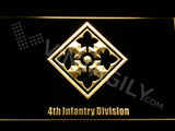 FREE 4th Infantry Division LED Sign - Yellow - TheLedHeroes