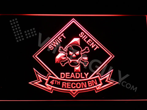 FREE 4th Reconnaissance Battalion LED Sign - Red - TheLedHeroes
