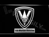 FREE 5th Marine Division LED Sign - White - TheLedHeroes