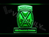 10th Mountain Division LED Neon Sign USB - Green - TheLedHeroes