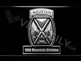 10th Mountain Division LED Neon Sign USB - White - TheLedHeroes