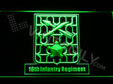 FREE 16th Infantry Regiment LED Sign - Green - TheLedHeroes