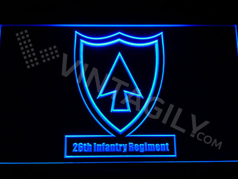 FREE 26th Infantry Regiment LED Sign - Blue - TheLedHeroes