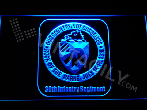 FREE 30th Infantry Regiment LED Sign - Blue - TheLedHeroes