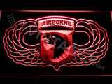 101st Airborne Division Wings LED Neon Sign USB - Red - TheLedHeroes