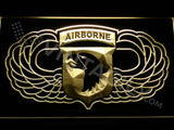 101st Airborne Division Wings LED Neon Sign USB - Yellow - TheLedHeroes
