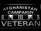 Afghanistan Campaign Veteran Ribbonl LED Sign - White - TheLedHeroes