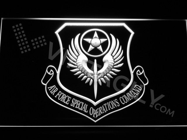 Air Force Special Operations Command LED Sign - White - TheLedHeroes