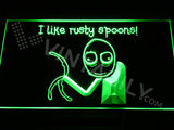 FREE Rusty Spoons LED Sign - Green - TheLedHeroes