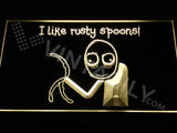 FREE Rusty Spoons LED Sign - Yellow - TheLedHeroes