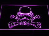 Star Wars Stormtrooper helmet LED Sign - Purple - TheLedHeroes