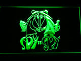 Spy Vs Spy Cartoon LED Sign - Green - TheLedHeroes