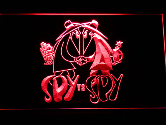 Spy Vs Spy Cartoon LED Sign - Red - TheLedHeroes