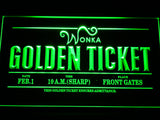 Willy Wonka Golden Ticket LED Sign - Green - TheLedHeroes